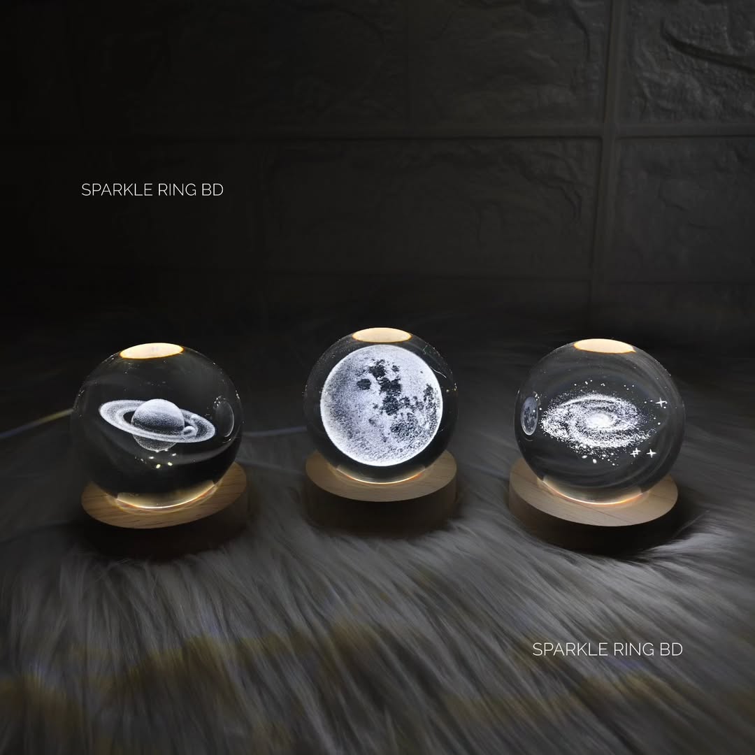 Night Lamp – Moon, Saturn, & Galaxy (Perfect New Year Gift)